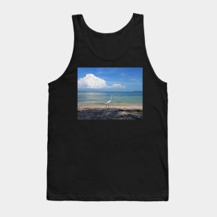 Get out of my way or you'll Egret it. Sanibel Island Egret Fort Myers Florida Tank Top